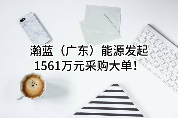 瀚蓝(广东)能源有限公司最新发起1561万元采购大单!