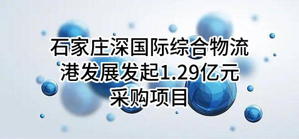 石家庄深国际综合物流港发展有限公司最新发起1.29亿元采购项目