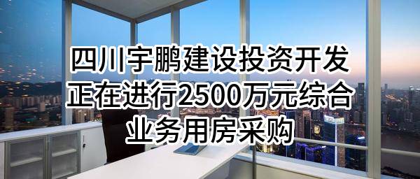 四川宇鹏建设投资开发有限公司正在进行2500万元综合业务用房采购