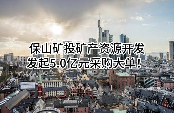 保山矿投矿产资源开发有限公司最新发起5.0亿元采购大单！