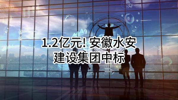 1.2亿元! 安徽水安建设集团股份有限公司中标