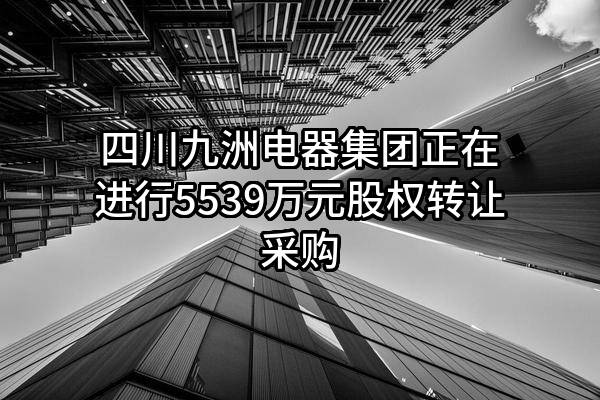 四川九洲电器集团有限责任公司正在进行5539万元股权转让采购