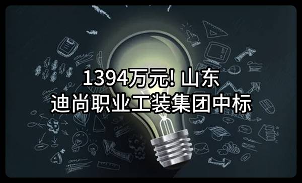 1394万元! 山东迪尚职业工装集团有限公司中标