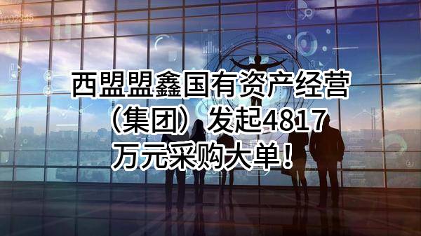 西盟盟鑫国有资产经营(集团)有限公司最新发起4817万元采购大单!