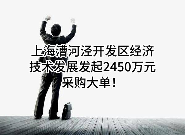 上海漕河泾开发区经济技术发展有限公司最新发起2450万元采购大单！