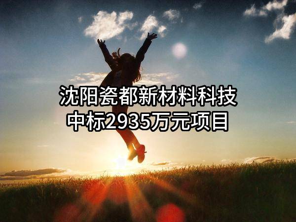 沈阳瓷都新材料科技有限公司中标2935万元项目
