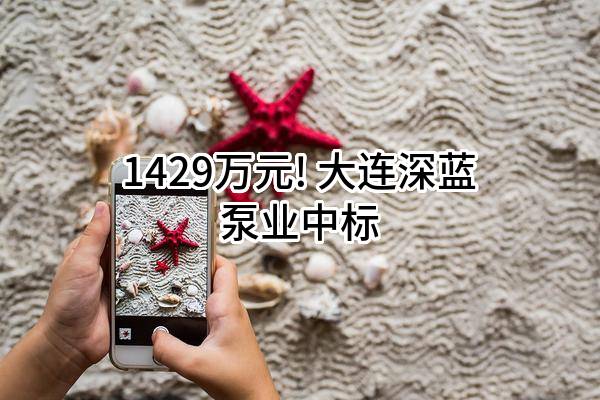 1429万元! 大连深蓝泵业有限公司中标