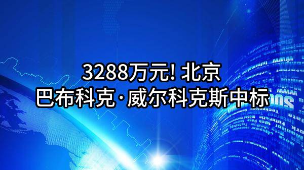 3288万元! 北京巴布科克·威尔科克斯有限公司中标