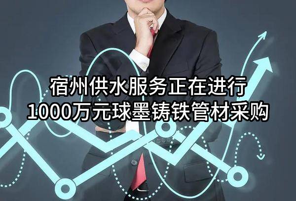 宿州供水服务有限公司正在进行1000万元球墨铸铁管材采购