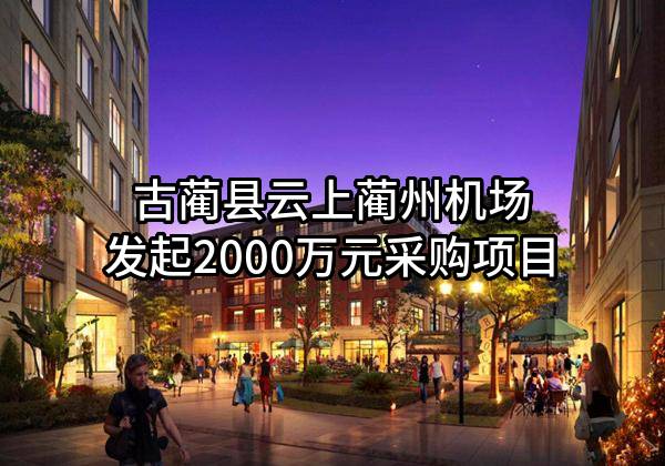 古蔺县云上蔺州机场有限公司最新发起2000万元采购项目