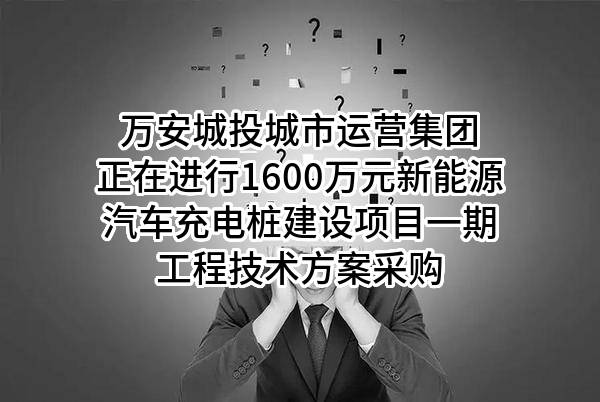 万安城投城市运营集团有限公司正在进行1600万元新能源汽车充电桩建设项目一期工程技术方案采购