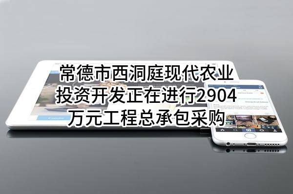 常德市西洞庭现代农业投资开发有限公司正在进行2904万元工程总承包采购