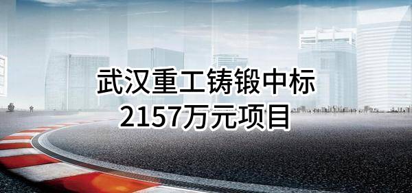 武汉重工铸锻有限责任公司中标2157万元项目