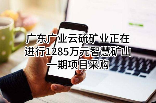 广东广业云硫矿业有限公司正在进行1285万元智慧矿山一期项目采购