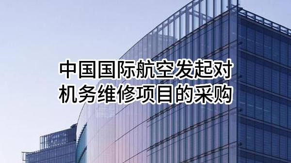 中国国际航空股份有限公司发起对机务维修项目的采购