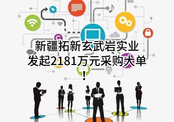 新疆拓新玄武岩实业有限公司最新发起2181万元采购大单!
