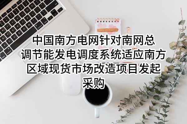 中国南方电网有限责任公司针对南网总调节能发电调度系统适应南方区域现货市场改造项目发起采购