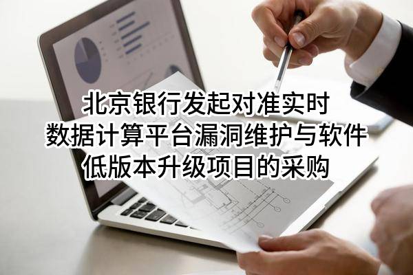 北京银行股份有限公司发起对准实时数据计算平台漏洞维护与软件低版本升级项目的采购