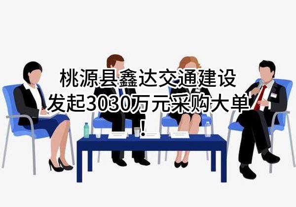 桃源县鑫达交通建设有限责任公司最新发起3030万元采购大单！