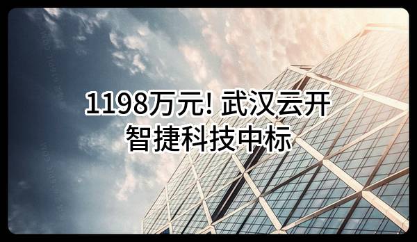 1198万元! 武汉云开智捷科技有限公司中标