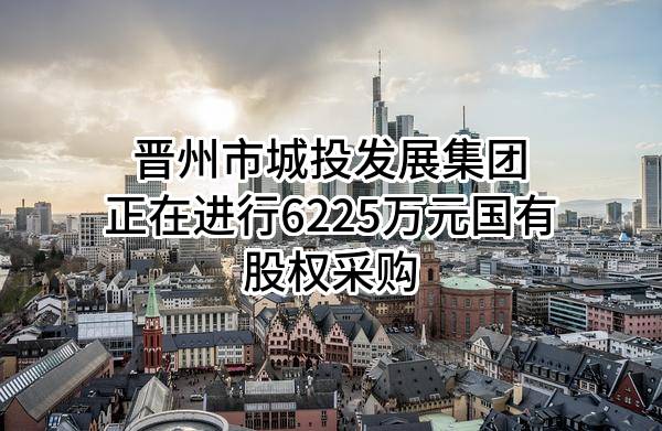 晋州市城投发展集团有限公司正在进行6225万元国有股权采购