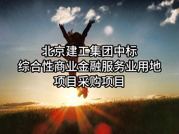 北京建工集团有限责任公司中标综合性商业金融服务业用地项目采购项目