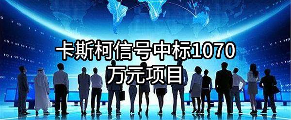 卡斯柯信号有限公司中标1070万元项目