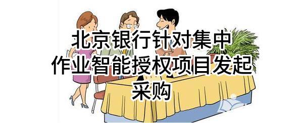 北京银行股份有限公司针对集中作业智能授权项目发起采购