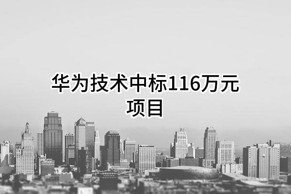 华为技术有限公司中标116万元项目