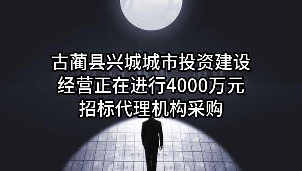 古蔺县兴城城市投资建设经营有限公司正在进行4000万元招标代理机构采购