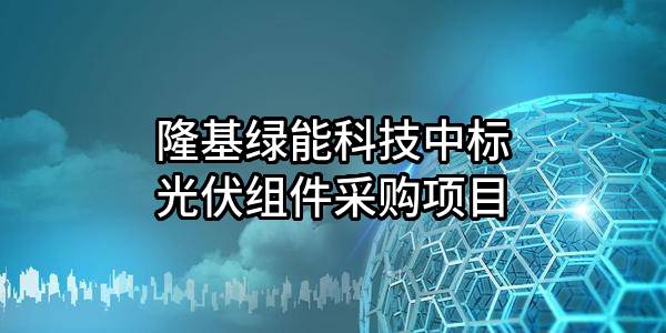 隆基绿能科技股份有限公司中标光伏组件采购项目