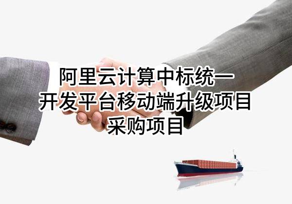 阿里云计算有限公司中标统一开发平台移动端升级项目采购项目