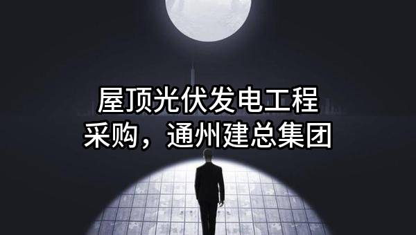 屋顶光伏发电工程采购，通州建总集团有限公司