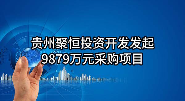 贵州聚恒投资开发有限责任公司最新发起9879万元采购项目