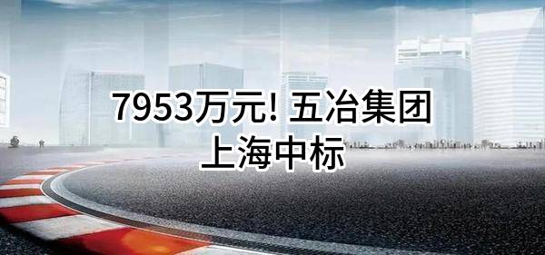 7953万元! 五冶集团上海有限公司中标