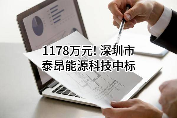 1178万元! 深圳市泰昂能源科技股份有限公司中标