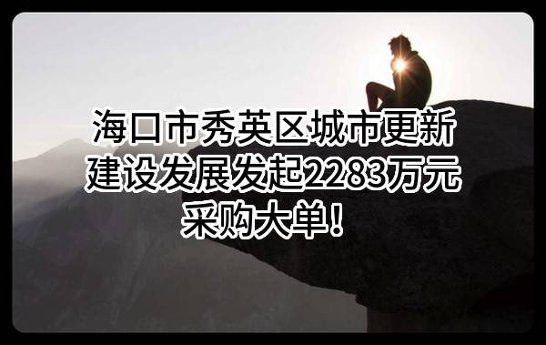 海口市秀英区城市更新建设发展有限公司最新发起2283万元采购大单！