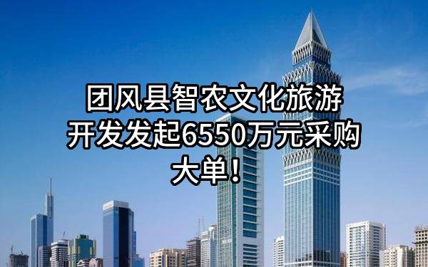 团风县智农文化旅游开发有限公司最新发起6550万元采购大单！