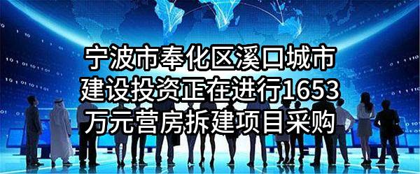 宁波市奉化区溪口城市建设投资有限公司正在进行1653万元营房拆建项目采购