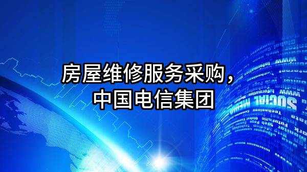房屋维修服务采购，中国电信集团有限公司