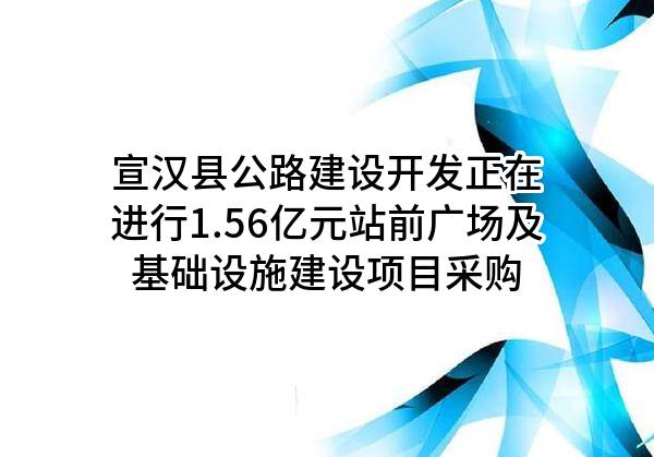 宣汉县公路建设开发有限责任公司正在进行1.56亿元站前广场及基础设施建设项目采购