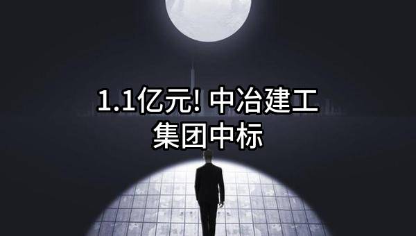 1.1亿元! 中冶建工集团有限公司中标