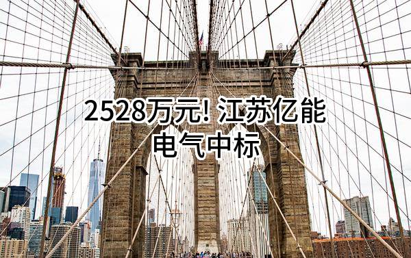 2528万元! 江苏亿能电气有限公司中标