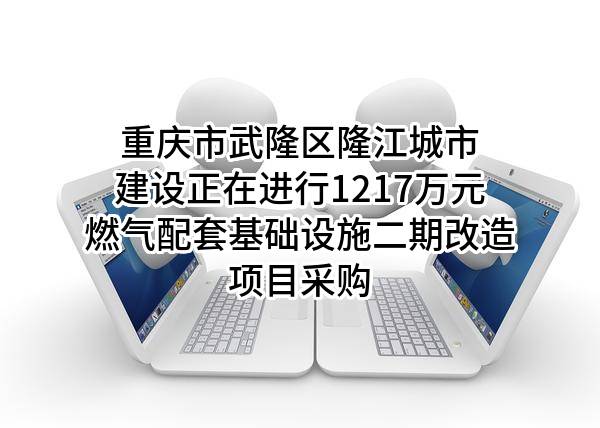 重庆市武隆区隆江城市建设有限公司正在进行1217万元燃气配套基础设施二期改造项目采购