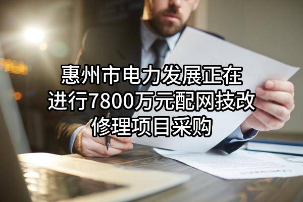 惠州市电力发展有限公司正在进行7800万元配网技改修理项目采购