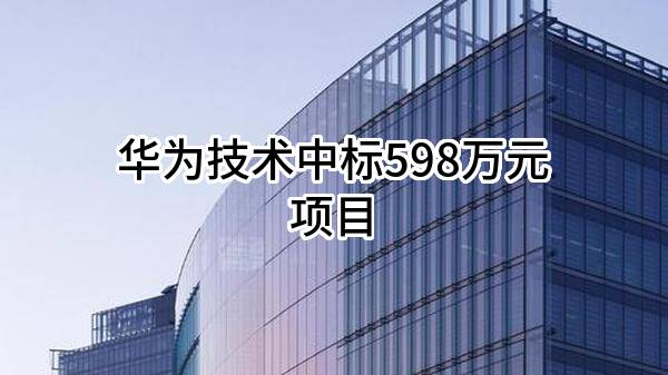 华为技术有限公司中标598万元项目