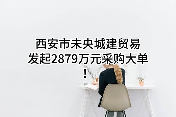西安市未央城建贸易有限公司最新发起2879万元采购大单！