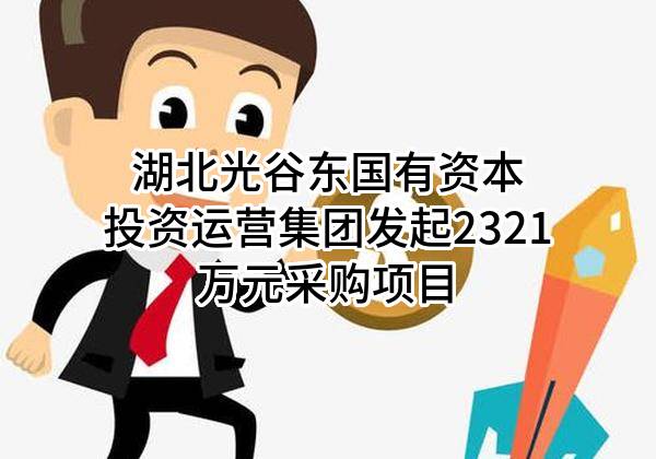 湖北光谷东国有资本投资运营集团有限公司最新发起2321万元采购项目