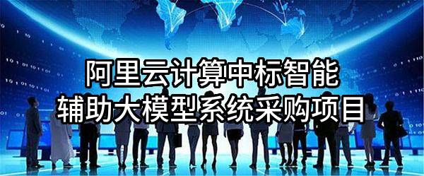 阿里云计算有限公司中标智能辅助大模型系统采购项目