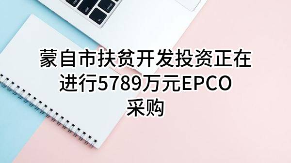 蒙自市扶贫开发投资有限公司正在进行5789万元EPCO采购
